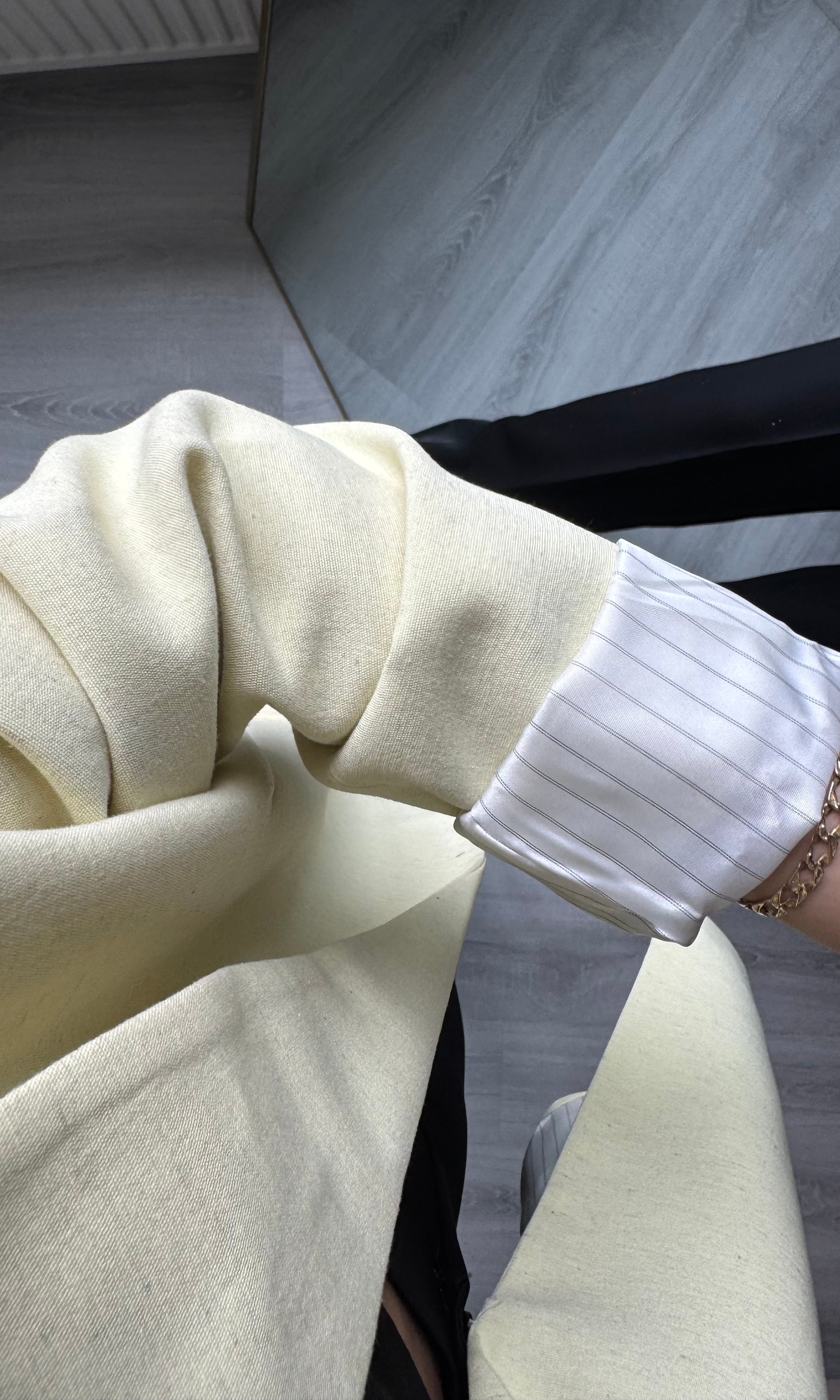 Keten Blazer Ceket - Sarı