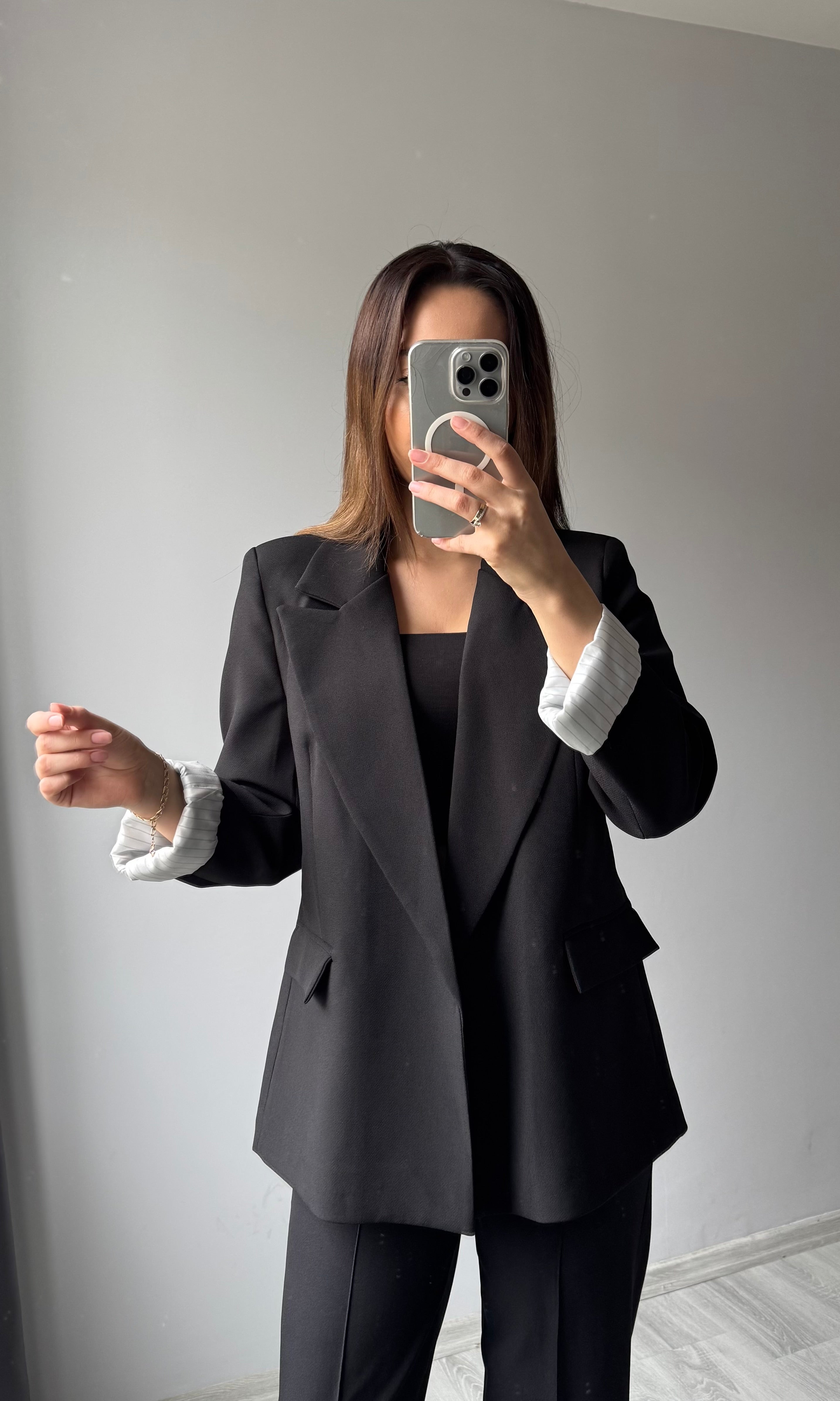 Premium Blazer Ceket - SİYAH