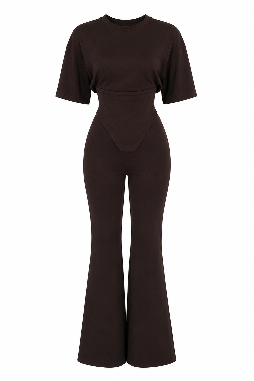 Korse Detaylı Bluz Pantolon Takım