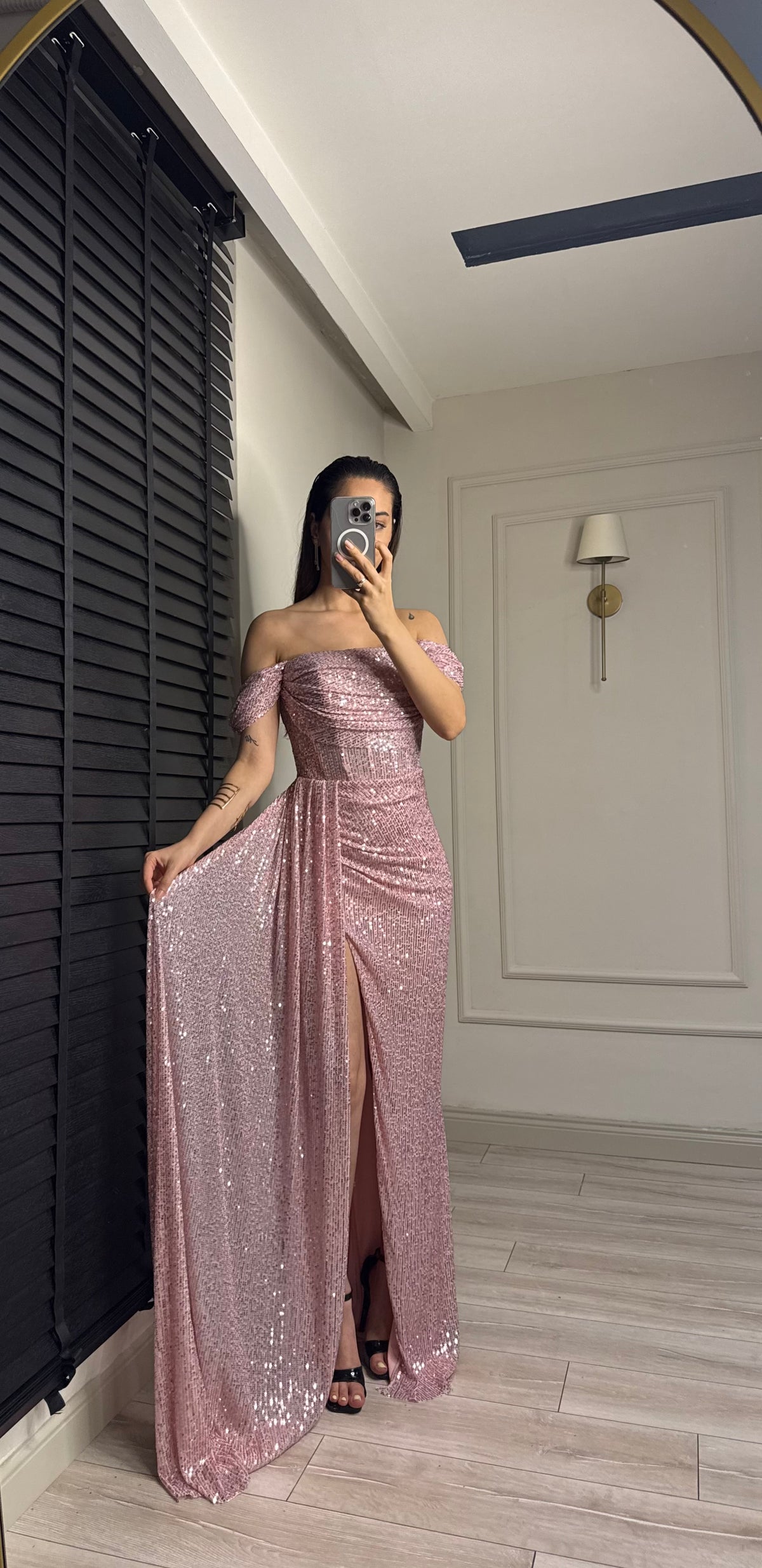 Payetli Elara Abiye - PEMBE