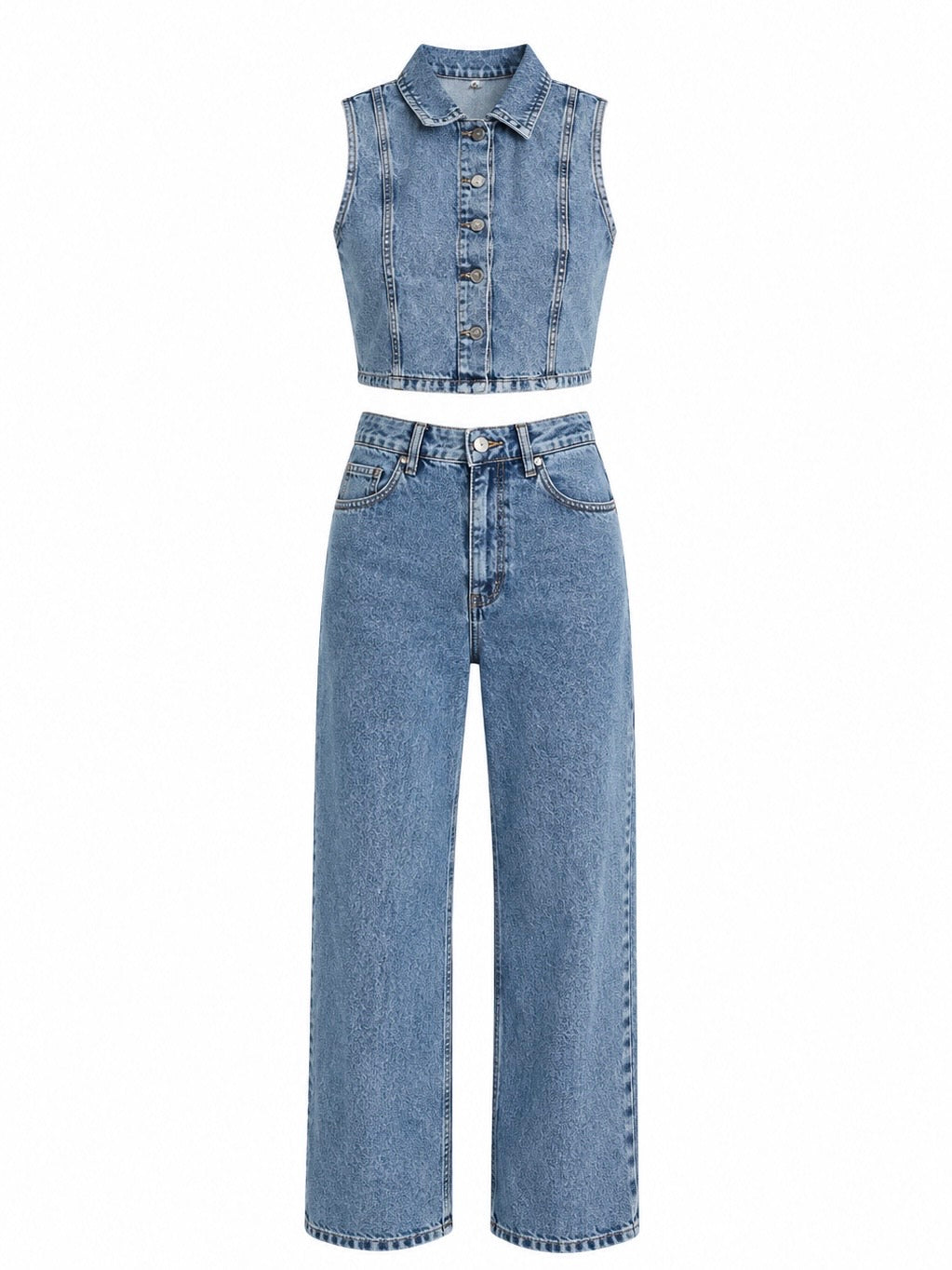 Yelek Pantolon Denim Takım