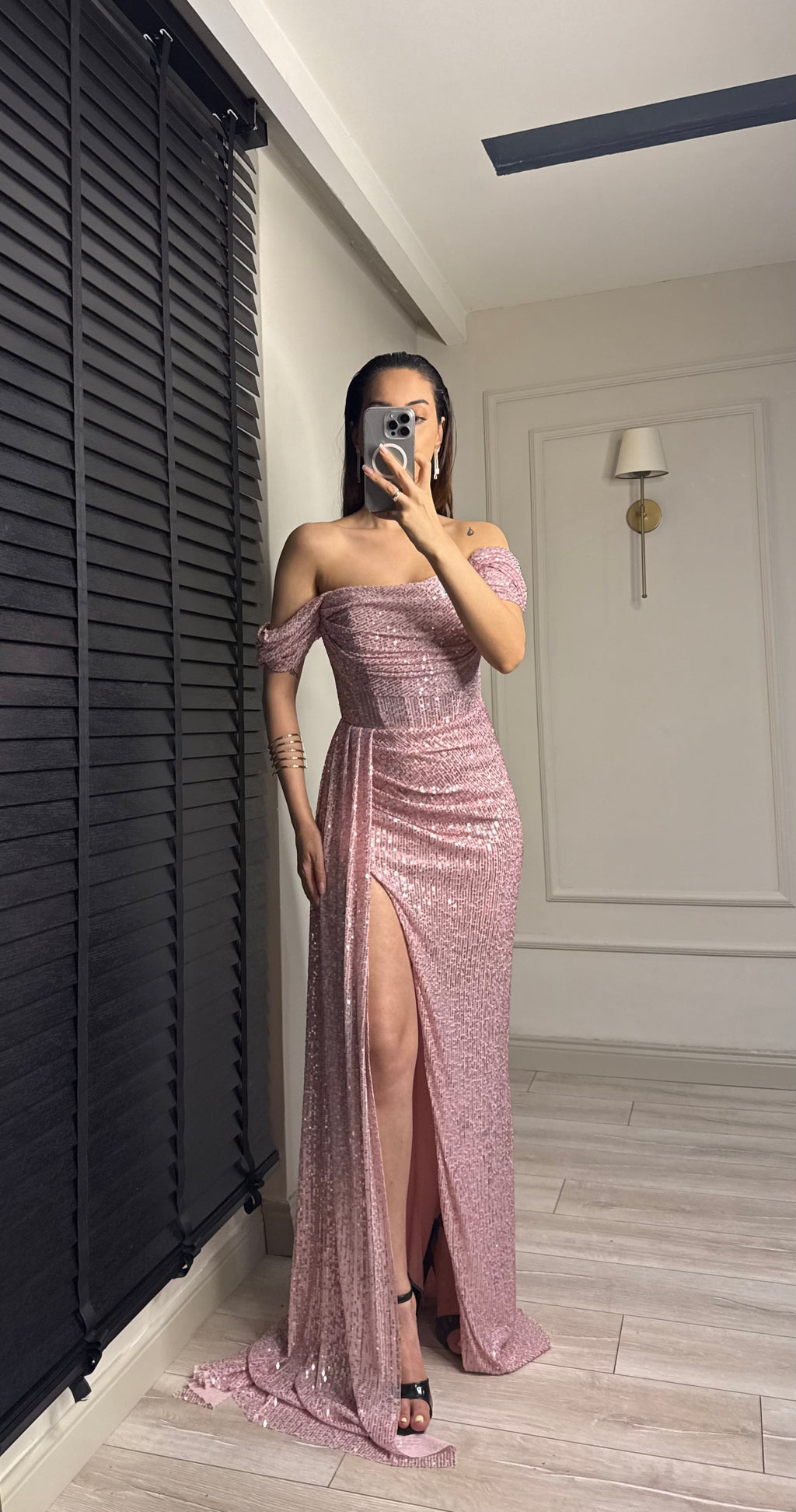 Payetli Elara Abiye - PEMBE