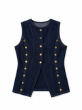 Gold Zımbalı Premium Jean Ceket