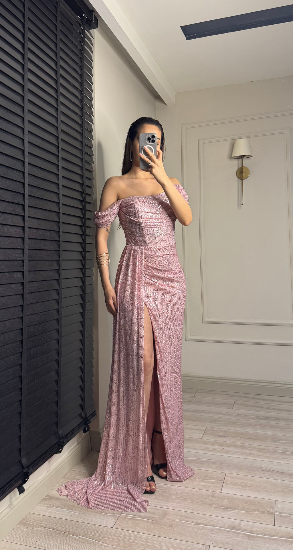 Payetli Elara Abiye - PEMBE