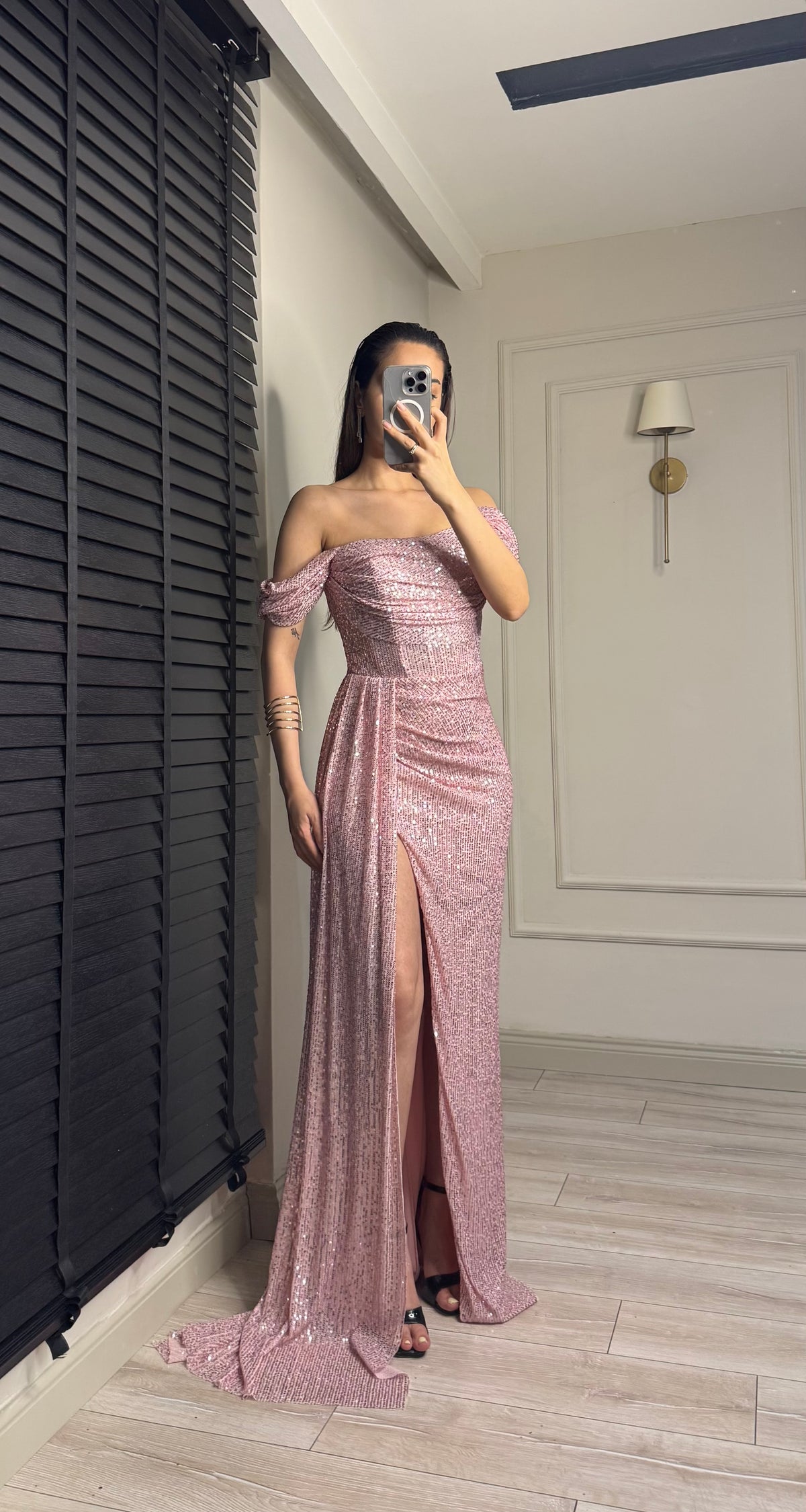 Payetli Elara Abiye - PEMBE
