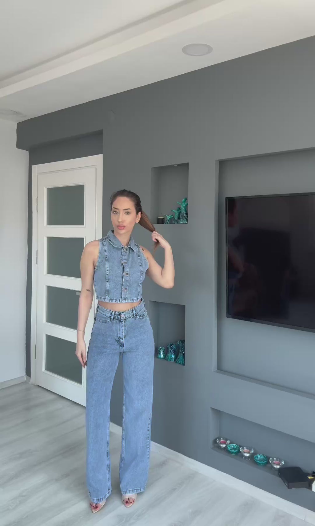 Yelek Pantolon Denim Takım